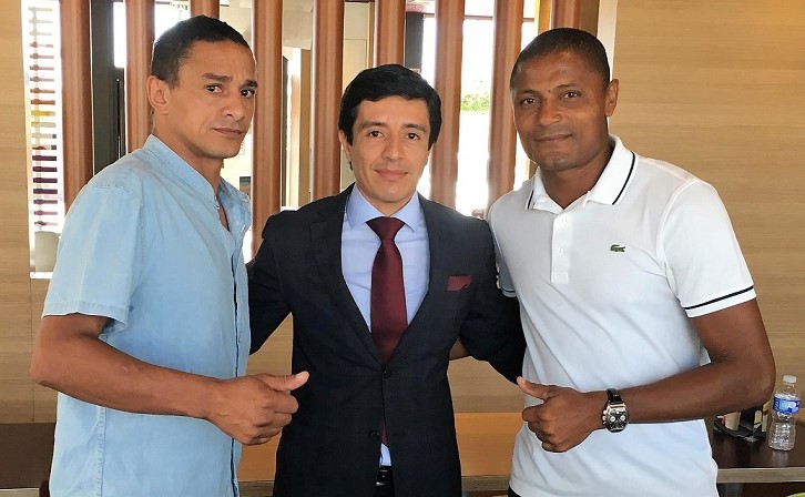 Rubén Tello con Dario Silva en Málaga